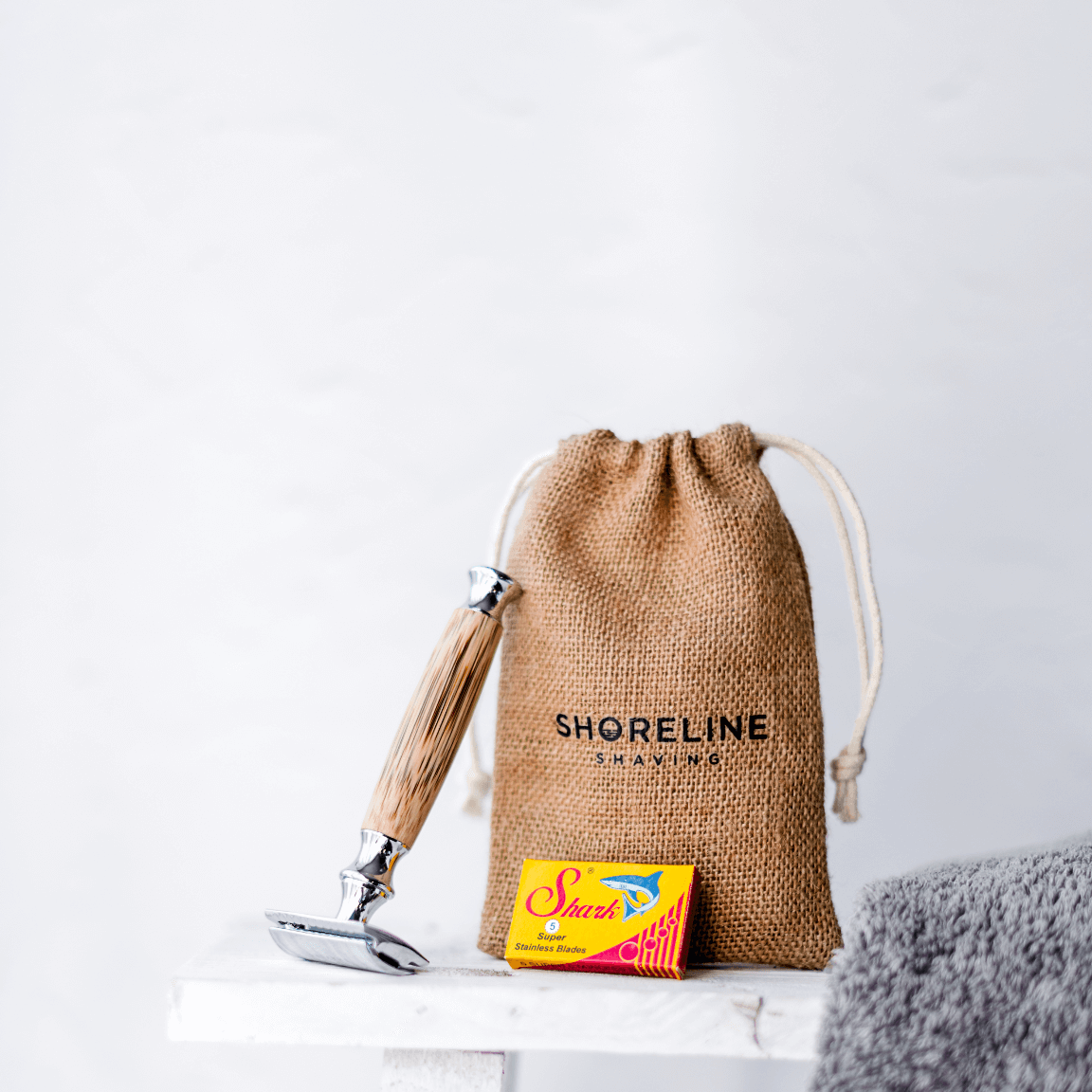 Shoreline Shaving Bamboo Safety Razor - Silver - Life Before Plastic